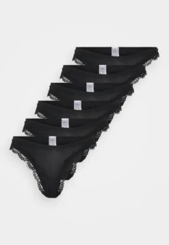 Anna Field 7 Pack - Perizoma - Black -Abbigliamento Femminile 044d621b3a774f329d762fdf15541901