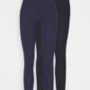 Anna Field 2 PackLeggingsBlack/Dark Blue Donna Pantaloni AN621A05R-Q11