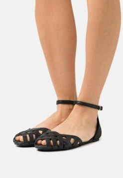 Leather Ballerine SpuntateBlack Donna Ballerine ANJ11A02A-Q11