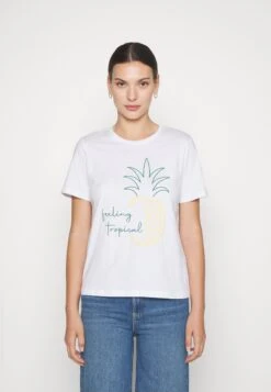 Anna Field Hattie Pineapple PuffT-Shirt Con StampaWhite Donna T-shirt E Top AN621D18M-A11 -Abbigliamento Femminile 75b75956673346b187cff46b226e74bc