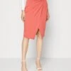 Anna Field Front Knot Midi Skirt - Gonna A Tubino - Red -Abbigliamento Femminile b8da11cd04e64f39b52edca1d7be0401