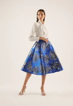 Anna Field Gonna A Campana - Blue/Silver -Abbigliamento Femminile c4dee70c72ce446698ff4034fb79a1fe