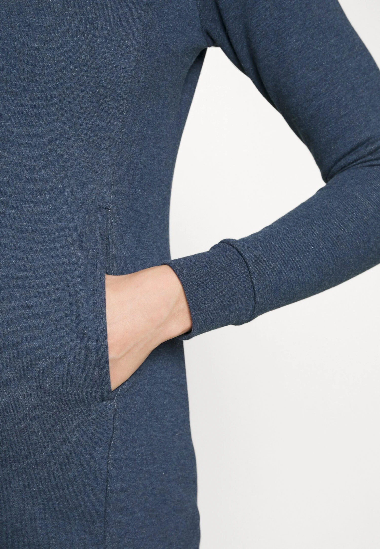 Felpa Con CappuccioMottled Dark Blue Donna Felpe ANH21J004-K12 7 Felpa Con CappuccioMottled Dark Blue Donna Felpe ANH21J004-K12 - immagine 5