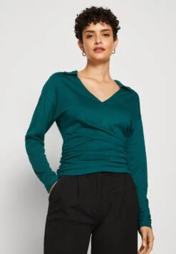 Anna Field Long Sleeve Wrap Blouse With Collar Maglietta A Manica LungaDark Green Donna T-shirt E Top AN621D1A8-M11 -Abbigliamento Femminile f24ec5d5e92149b39e59ea6fb4ec928f